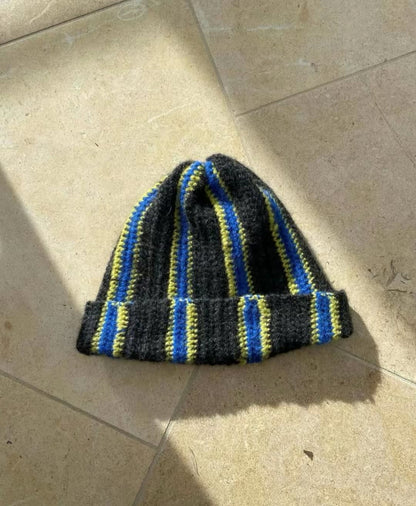 BLUE LIME BEANIE.