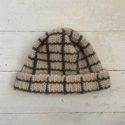 BLACK GRID BEANIE